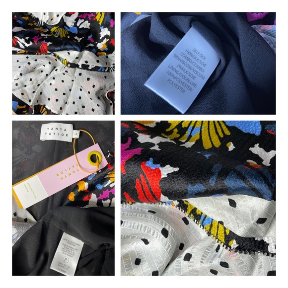 NWT Tanya Taylor - Bianka Mixed Print Wrap Mini Dress 6 - Picture 8 of 12